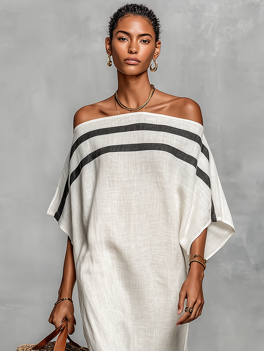 Sophie | Linen Off-Shoulder Maxi Dress