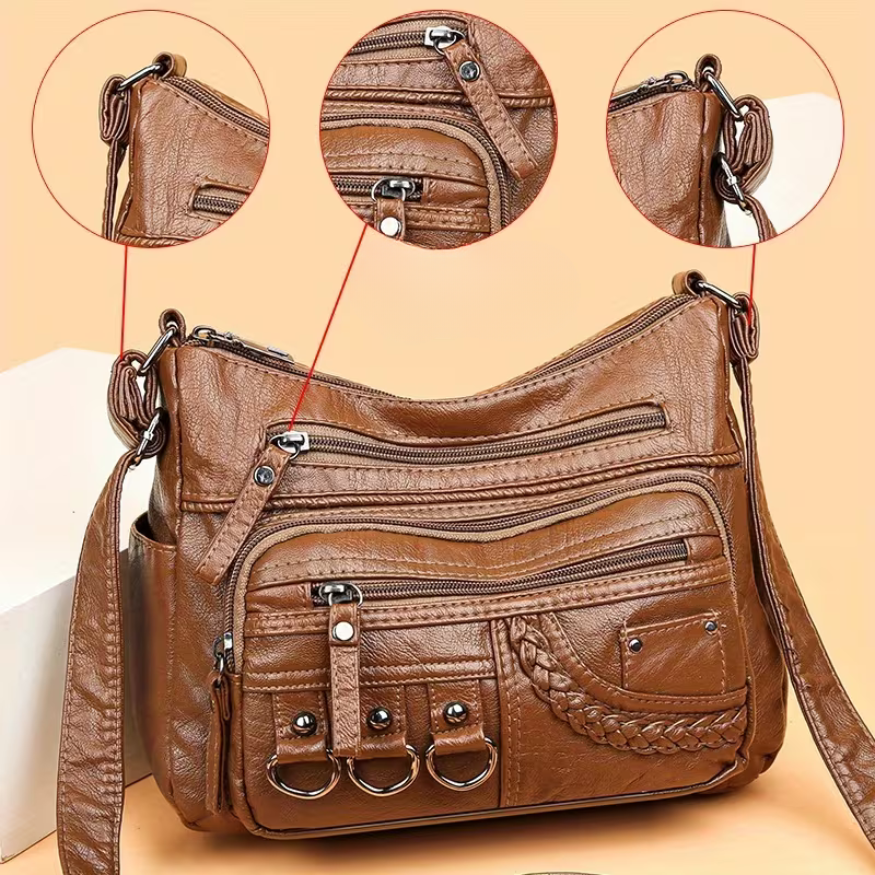 Elara | Everything in, nothing forgotten — Spacious Leather Shoulder Bag