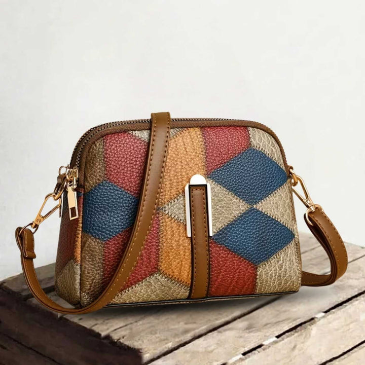 Sofia | Striking and Unique — Leather Mini Bag with Color