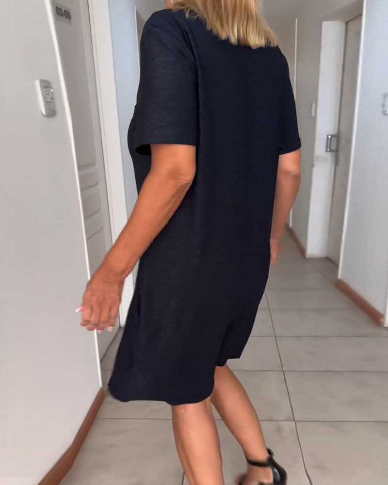 Evelyn - V-Neck Elegant Dress