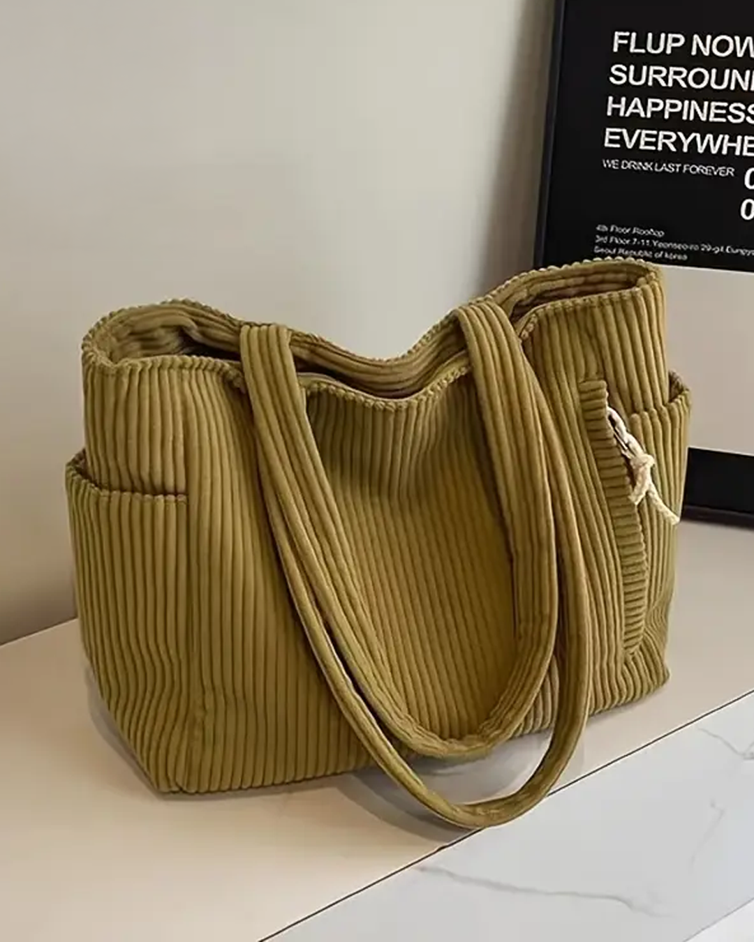 Sienna | Spacious and Striking — Leather Tote with Cord Detail