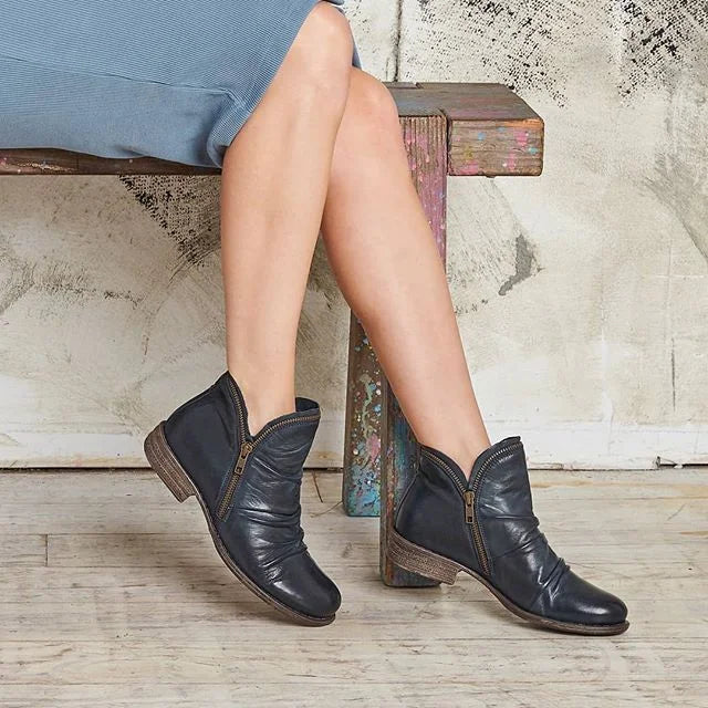 WOMEN ZIPPER WATERPROOF ANKLE-SUPPORT BOOTS 2025