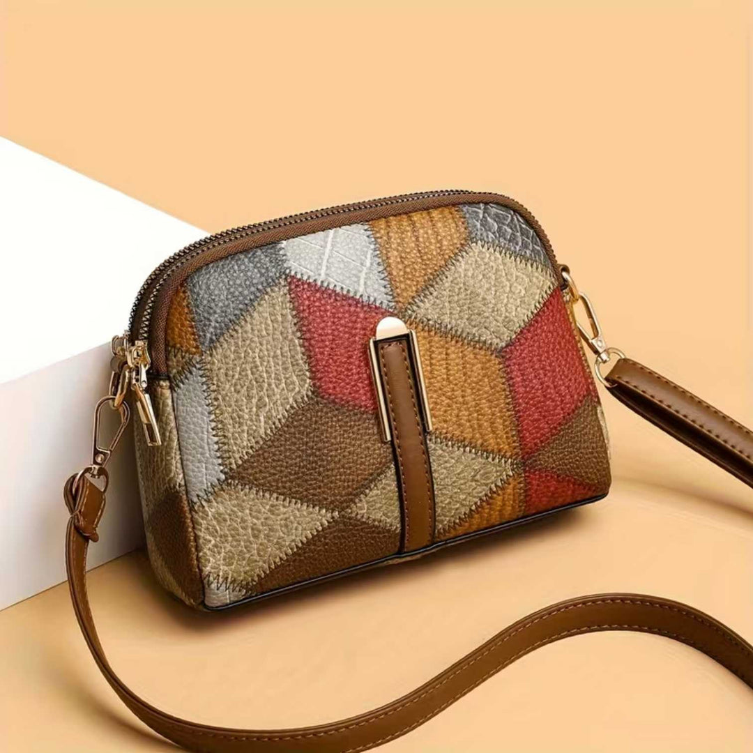 Sofia | Striking and Unique — Leather Mini Bag with Color