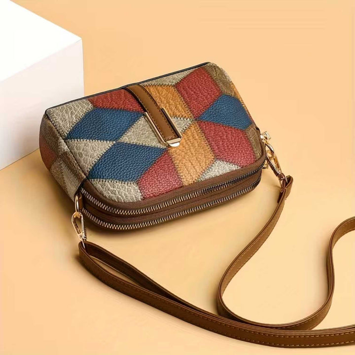 Sofia | Striking and Unique — Leather Mini Bag with Color