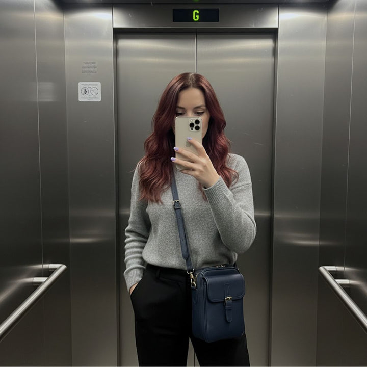Sienna Mini-Messenger - Navy