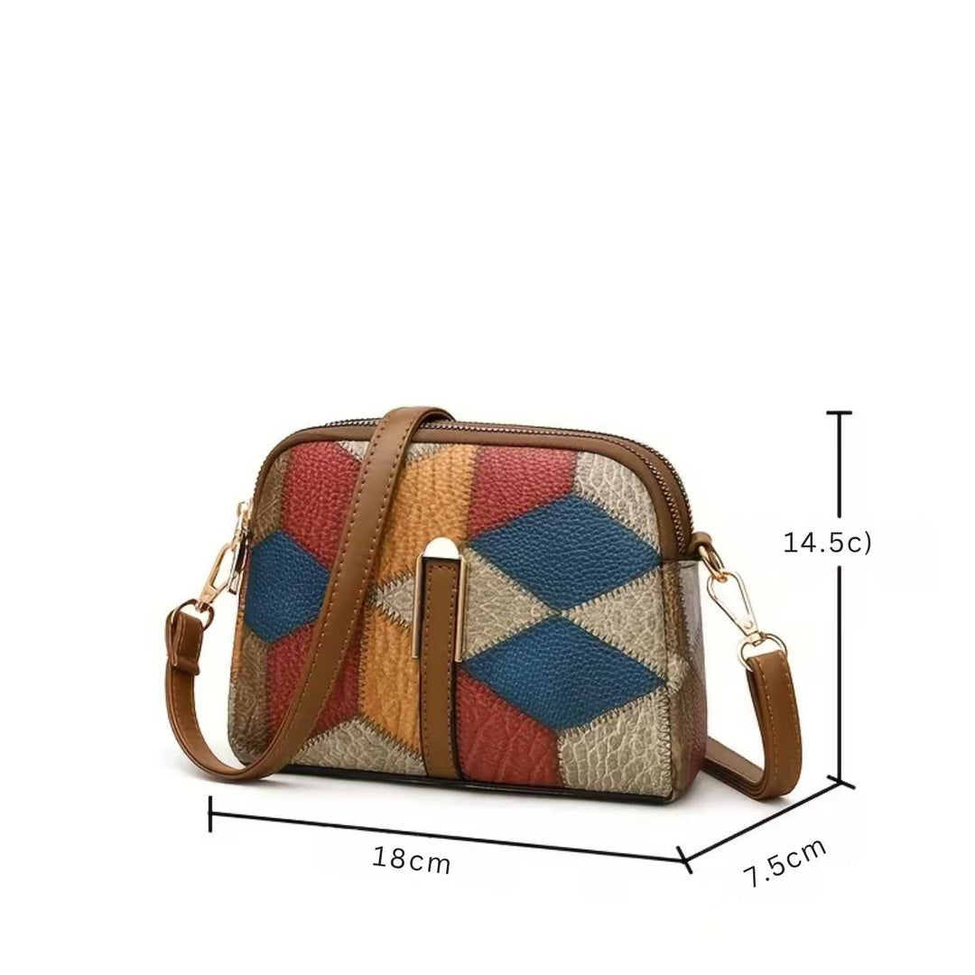 Sofia | Striking and Unique — Leather Mini Bag with Color