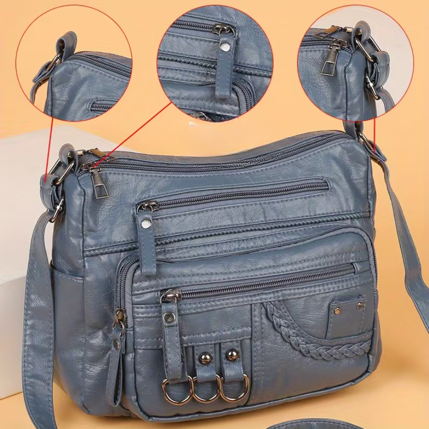 Elara | Everything in, nothing forgotten — Spacious Leather Shoulder Bag