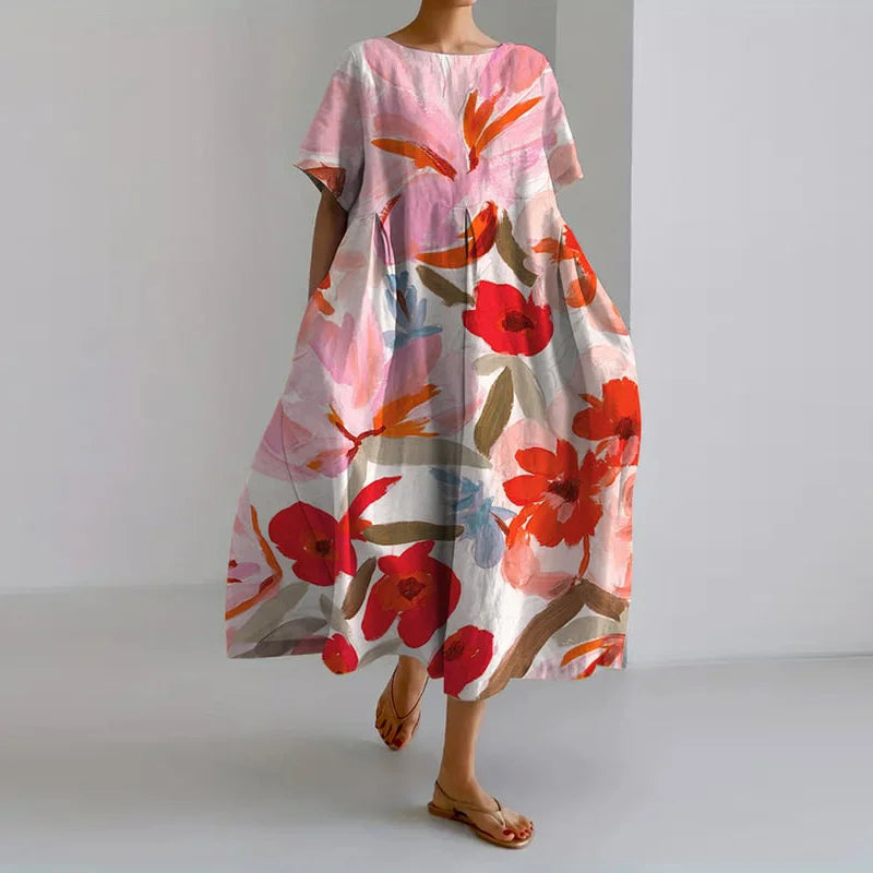 VALENTINA | Flattering Summer Floral Dress