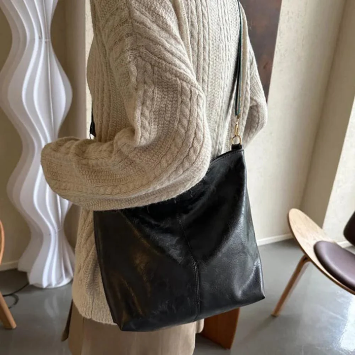 Chelsey | Spacious and Organized — Leather Work Bag with Compartments