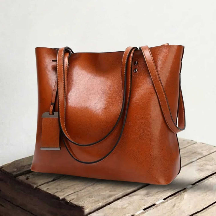 Mira | Laptop bag, hands-free — Spacious Leather Tote