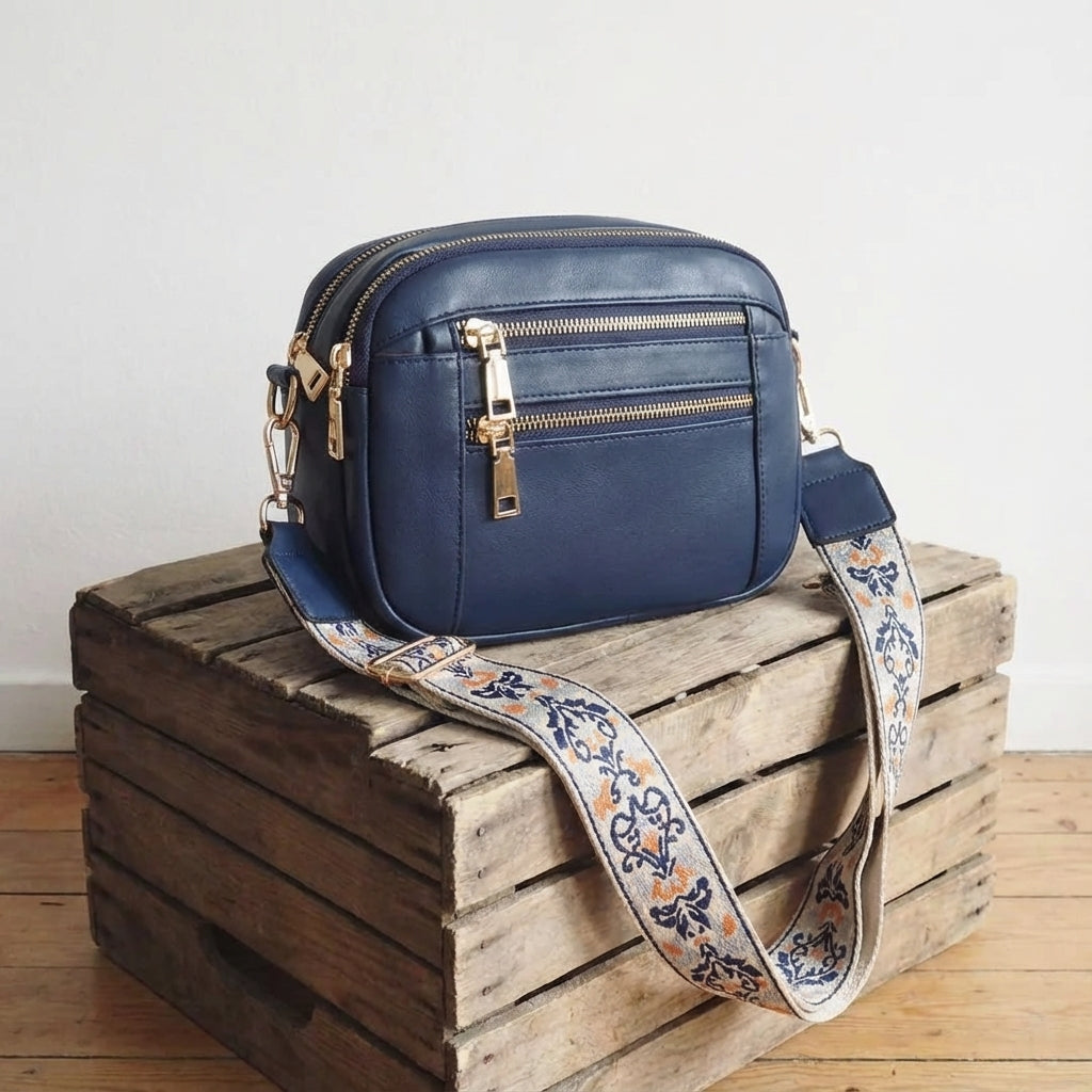 Isabella | Hands-free, everything in — Leather Crossbody Bag