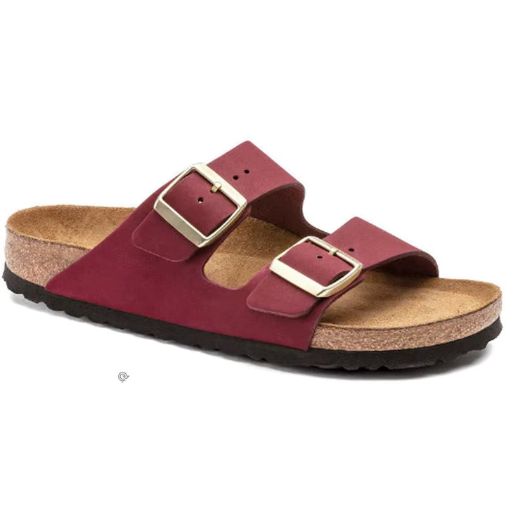 Classic Double Strap Leather Footbed Sandals