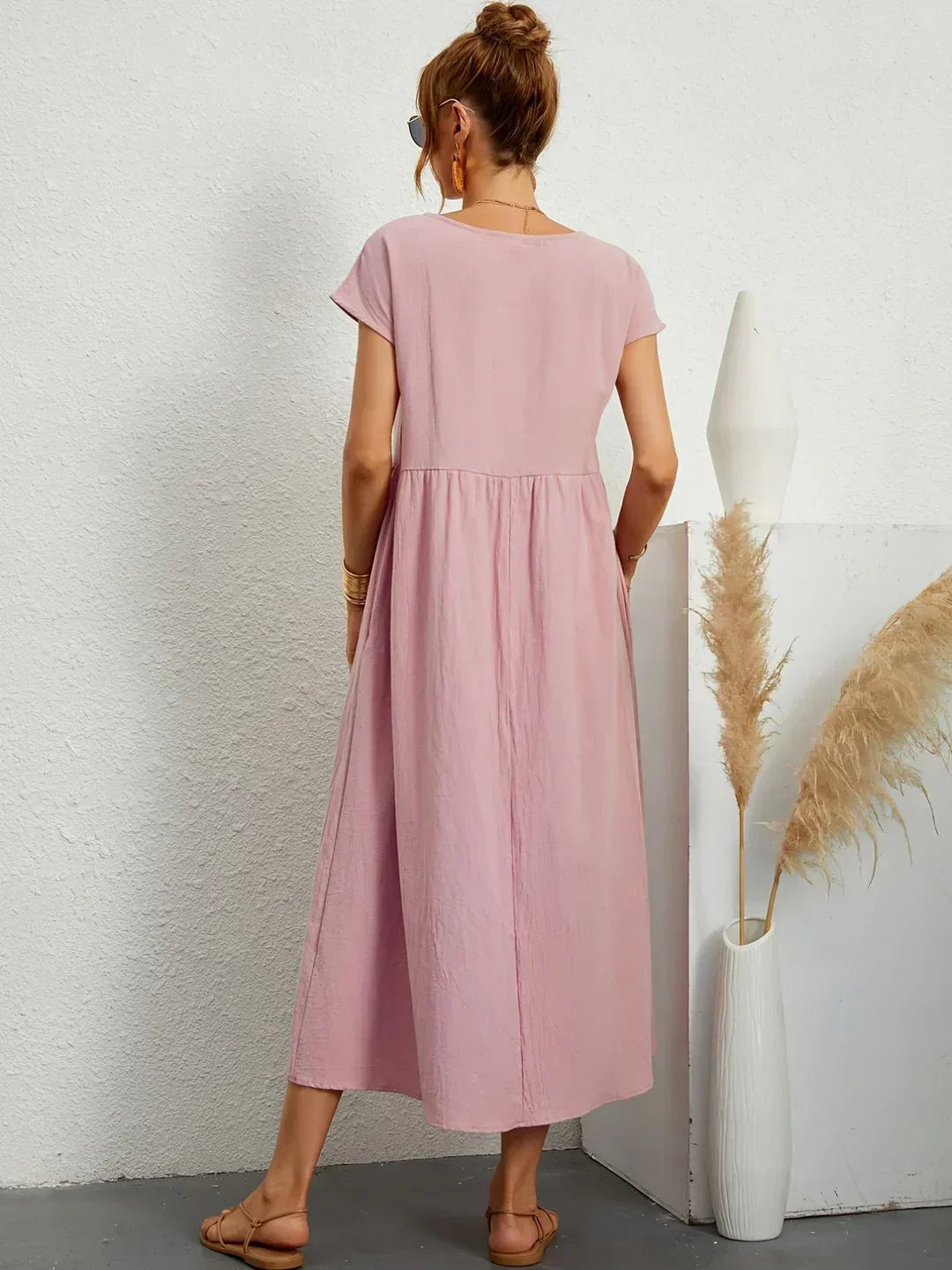 Gabriela™ | Midi fluid dress of timeless elegance