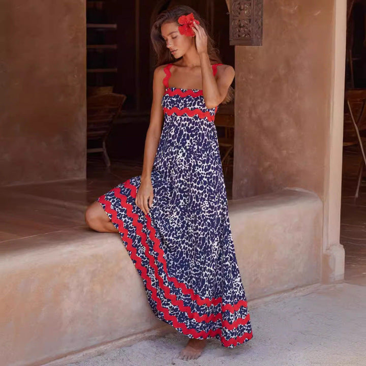 Ashly™ - Boho Slash Neck Maxi Dress
