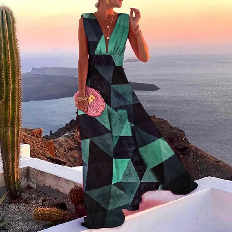 Lynor™ | Elegant Floral Sleeveless Dress in French Chic Style