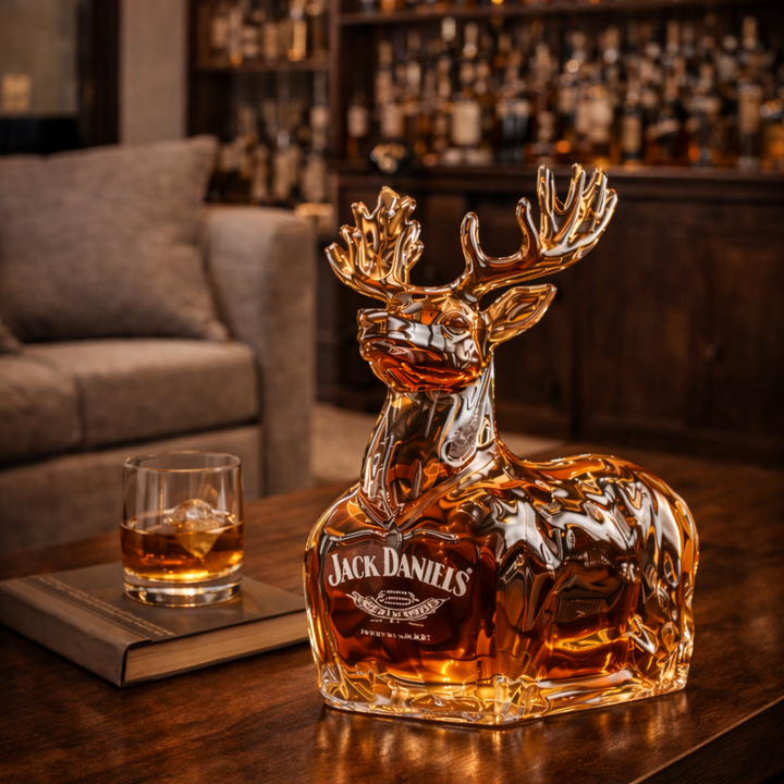 Jack Daniel's Whiskey Bottle - Reindeer Edition