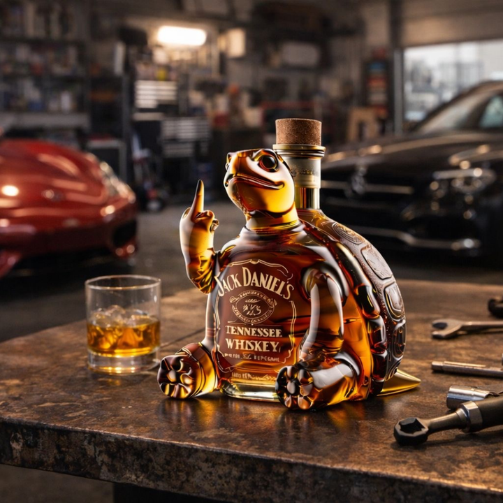 Jack Daniel's Whiskey Bottle - Turtle Edition