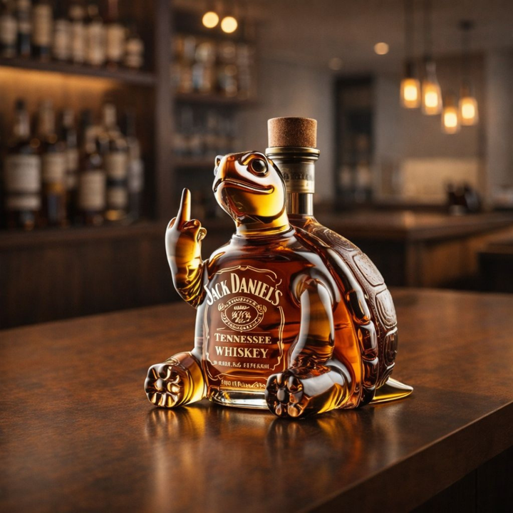 Jack Daniel's Whiskey Bottle - Turtle Edition
