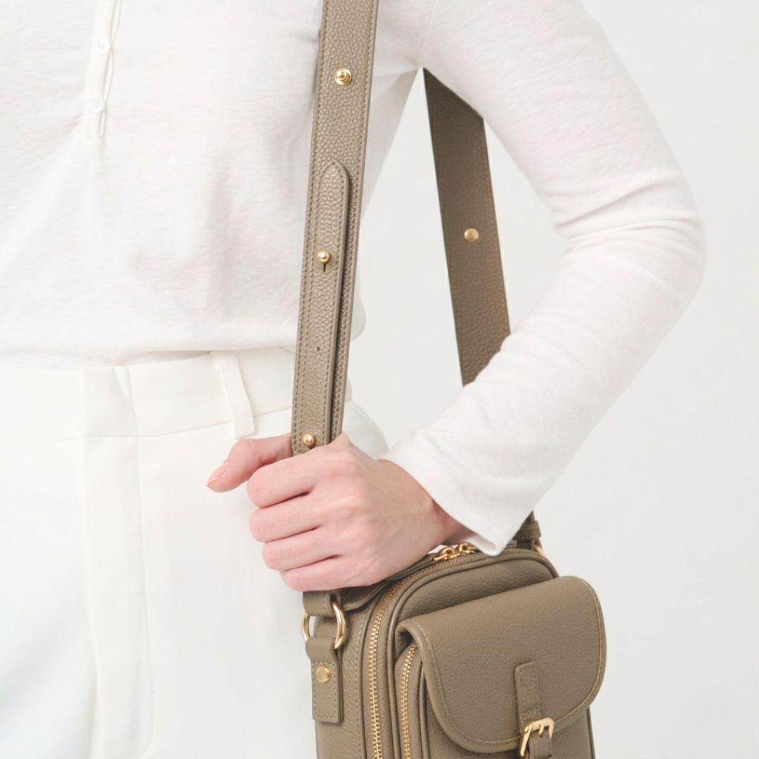 Raven Mini-Messenger - Taupe