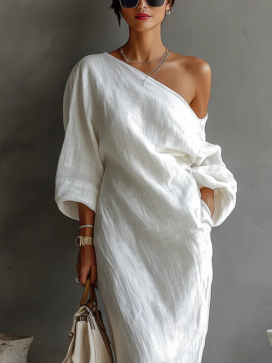 Melisa | Asymmetrical maxi dress, elegant and flowing