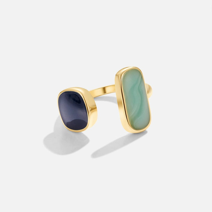 Embrace Ring with Aquamarine