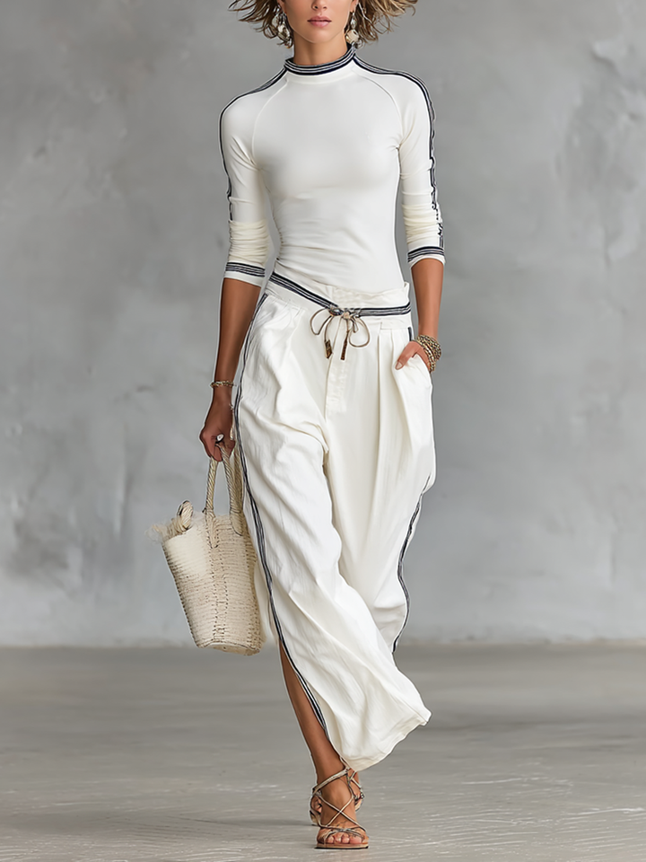 Hannah | Two-Piece Sports Set with Stand-Up Collar and Pants