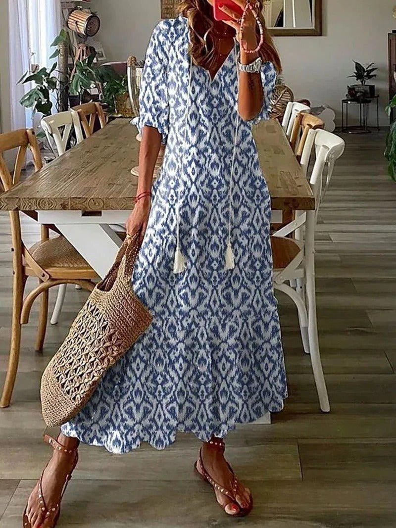 Lana - Figure-Flattering Boho Maxi Dress