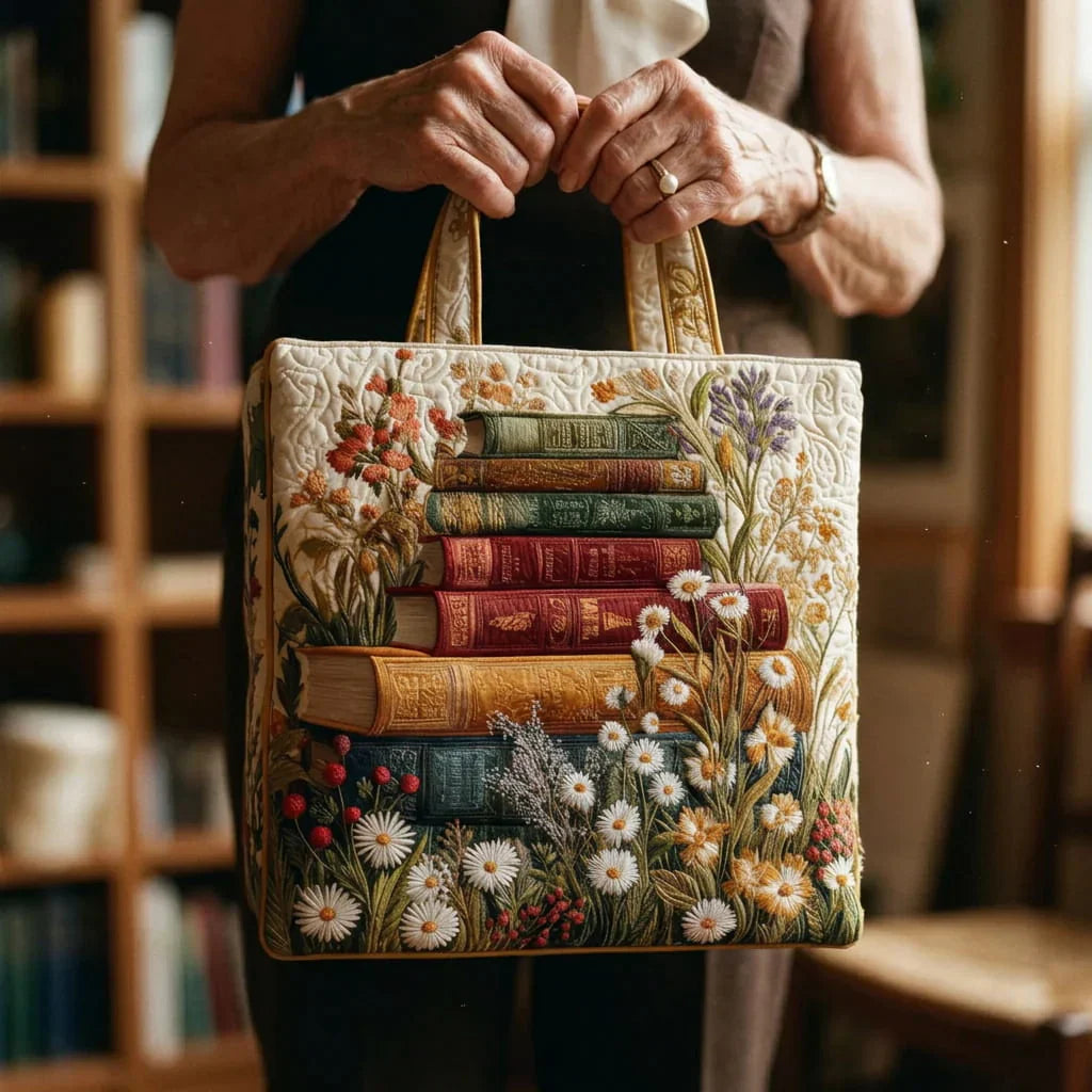 Quilted Tote - Floral Pattern