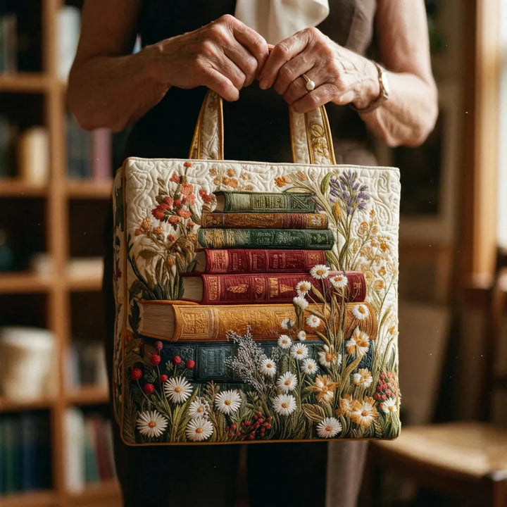 Quilted Tote - Floral Pattern