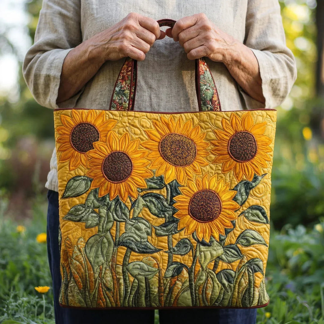 Quilted Tote  - Sunflowers