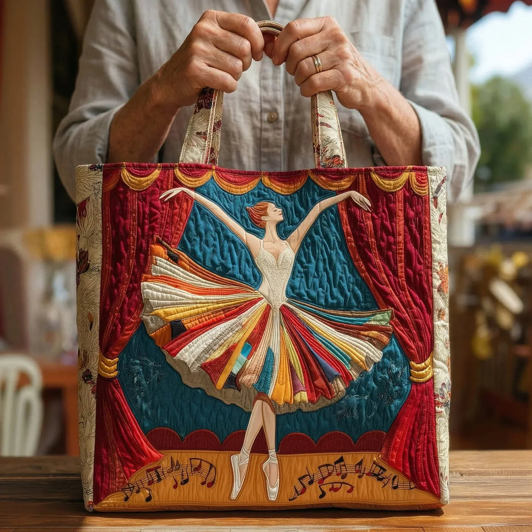 Quilted Tote - Elegant Ballerina