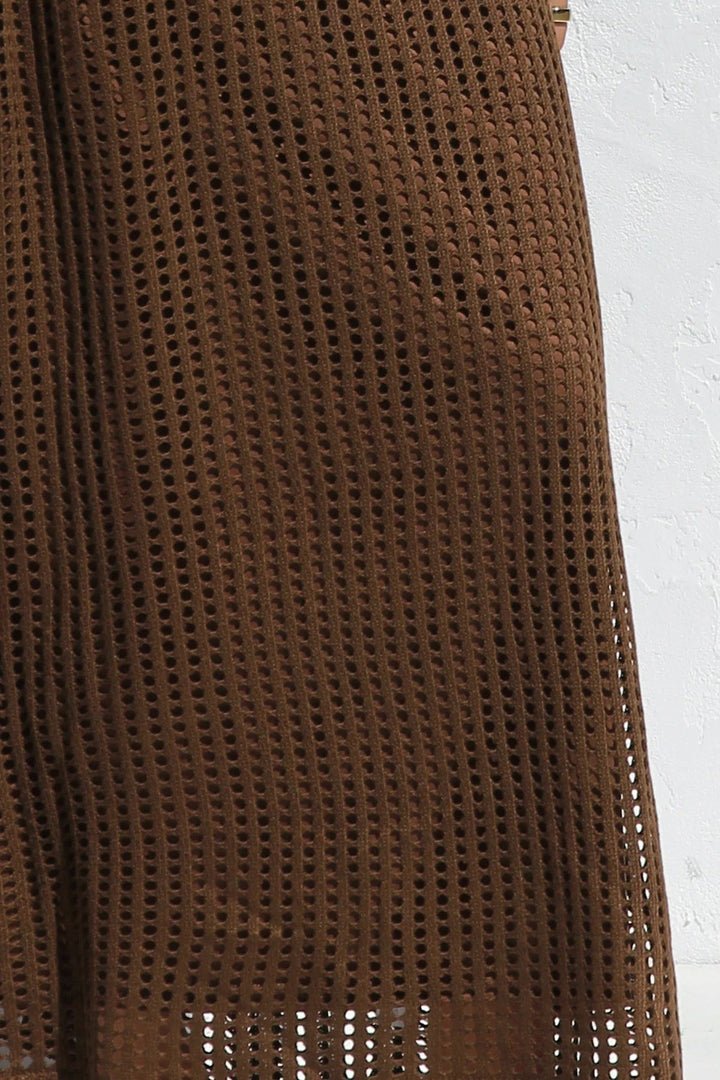 ESSENTIAL - Airlie Crochet Maxi Dress - Natural